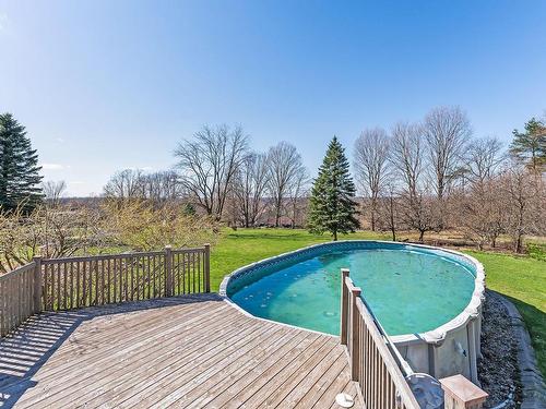Pool - 121 Rue Daudelin, Dunham, QC - Outdoor With Above Ground Pool With Backyard