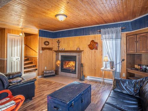 Salon - 22 Rue Du Domaine, Lac-Etchemin, QC - Indoor Photo Showing Living Room With Fireplace