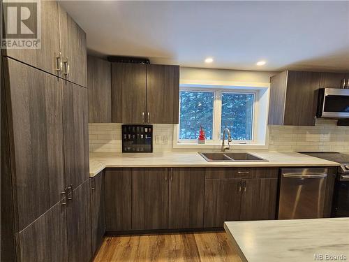 252 De La Montagne Road, Saint-Léonard, NB - Indoor Photo Showing Kitchen With Double Sink