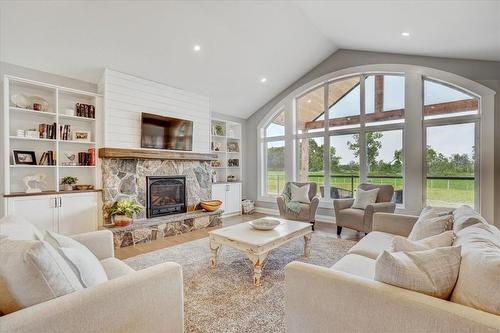 1080 Clyde Road, Cambridge, ON - Indoor Photo Showing Living Room With Fireplace