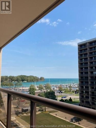 9099 Riverside Drive East Unit# 703, Windsor, ON - Outdoor With Body Of Water With Balcony With View
