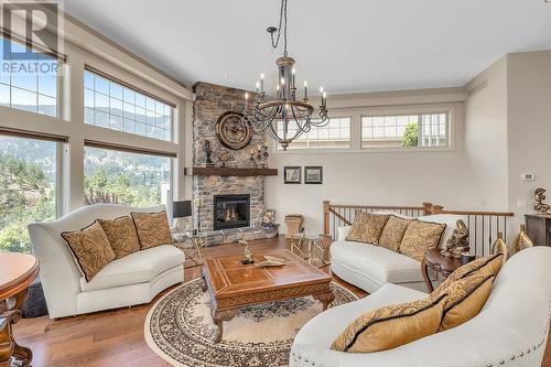 2057 Cornerstone Drive, West Kelowna, BC - Indoor Photo Showing Living Room With Fireplace