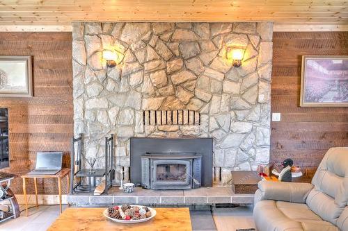 1732 Oberg Johnson Road, Golden, BC - Indoor Photo Showing Living Room With Fireplace