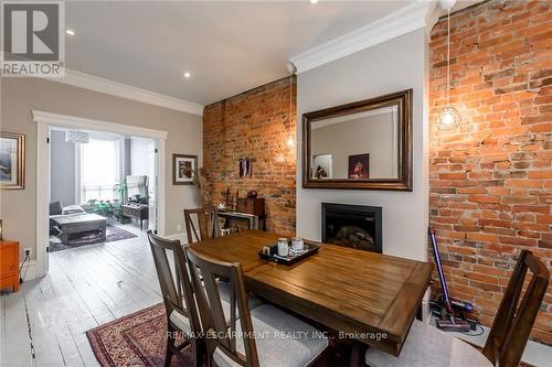 167 James Street N, Hamilton, ON - Indoor Photo Showing Dining Room With Fireplace