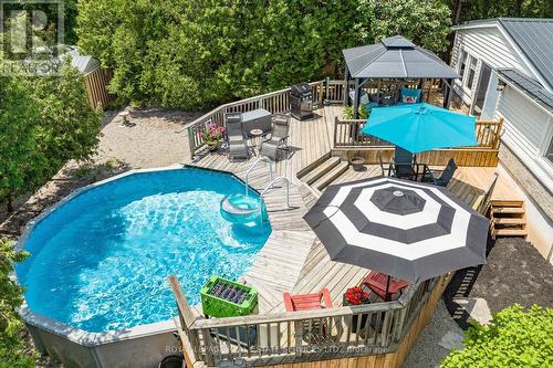 4 6Th St, Grimsby, ON - Outdoor With Above Ground Pool With Deck Patio Veranda
