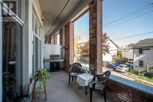 Balcony with natural gas bbq. - 710 Cotton Mill Street Unit#206, Cornwall, ON - Outdoor With Exterior