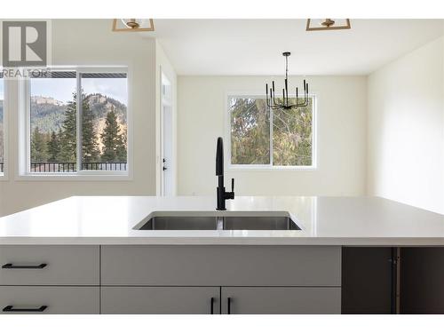 2741 Cedar Ridge Street, Lumby, BC - Indoor Photo Showing Kitchen With Double Sink