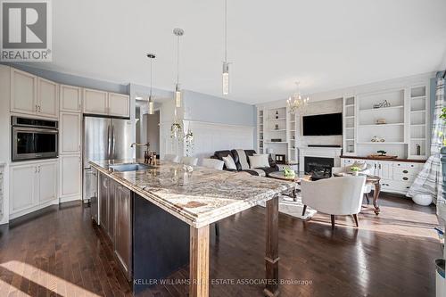 1350 Lormel Gate, Innisfil, ON - Indoor Photo Showing Kitchen With Fireplace With Upgraded Kitchen