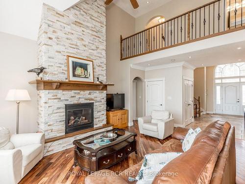837568 4Th Line E, Mulmur, ON - Indoor Photo Showing Living Room With Fireplace