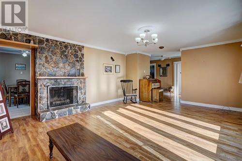 6 Lundrigans Lane, Upper Island Cove, NL - Indoor Photo Showing Living Room With Fireplace
