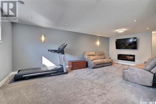 2 Yale Place, White City, SK - Indoor With Fireplace