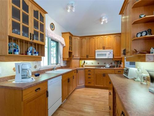 4111 Mikkelson Frontage Road, Tappen, BC - Indoor Photo Showing Kitchen With Double Sink