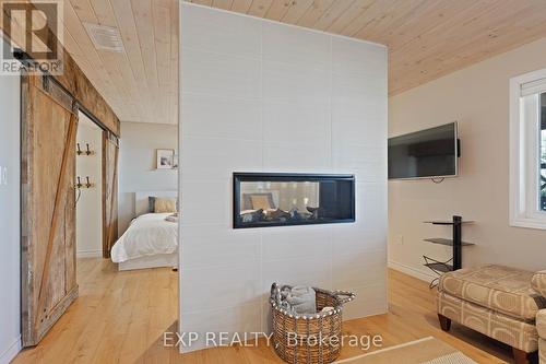 81 Beach Road, Tiny, ON - Indoor Photo Showing Other Room With Fireplace
