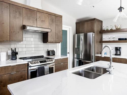 7050 Sha-Elum Dr, Lake Cowichan, BC - Indoor Photo Showing Kitchen With Double Sink With Upgraded Kitchen