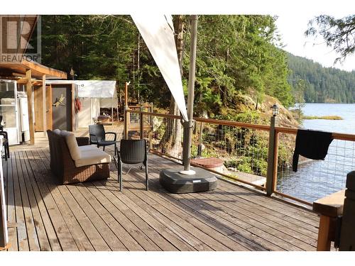 Dl6707 Sakinaw Lake, Pender Harbour, BC - Outdoor With Body Of Water With Deck Patio Veranda With Exterior