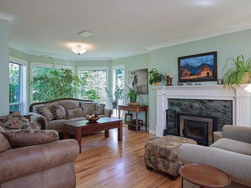 2740 Northwest Bay Rd, Nanoose Bay, BC - Indoor Photo Showing Living Room With Fireplace