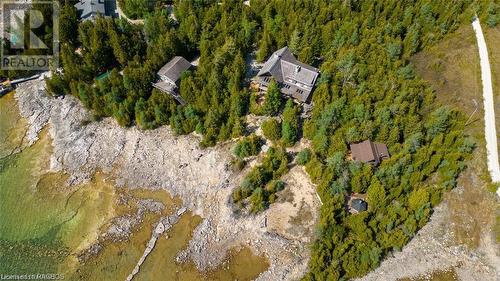 A look from above... - 110 Hobson'S Harbour Drive, Northern Bruce Peninsula, ON - Outdoor With Body Of Water With View