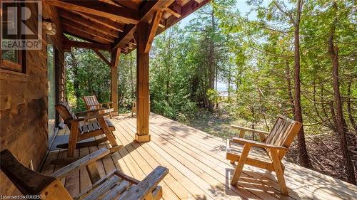 Newly constructed Deck at the Little Cottage - 110 Hobson'S Harbour Drive, Northern Bruce Peninsula, ON - Outdoor With Deck Patio Veranda
