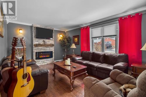 36 Lushs Road, Conception Bay South, NL - Indoor Photo Showing Living Room With Fireplace