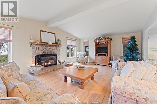 345 Island Crescent, Lakeshore, ON - Indoor Photo Showing Living Room With Fireplace