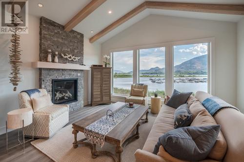 2450 Radio Tower Road Unit# 165, Osoyoos, BC - Indoor Photo Showing Living Room With Fireplace