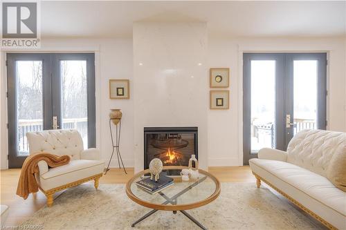 618 Bruce Rd 23 Road, Kincardine, ON - Indoor Photo Showing Living Room With Fireplace
