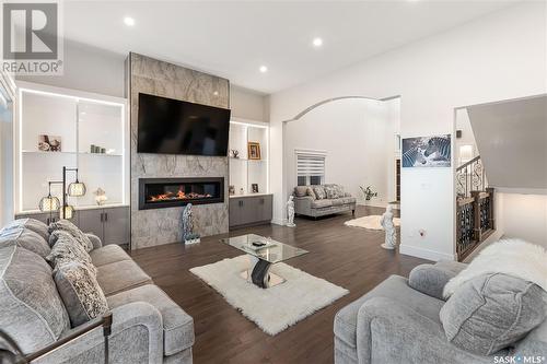 623 Kenaschuk Crescent, Saskatoon, SK - Indoor Photo Showing Living Room With Fireplace
