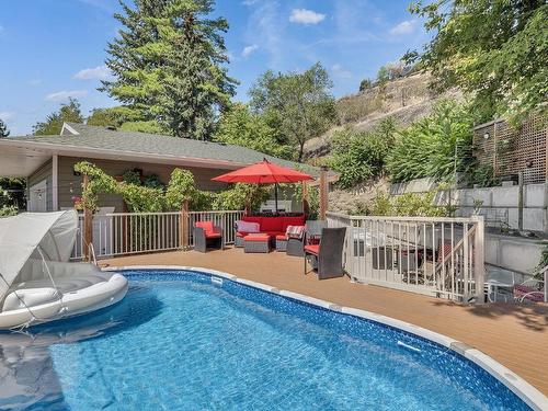1224 Mountain Avenue, Kelowna, BC - Outdoor With In Ground Pool With Deck Patio Veranda With Backyard