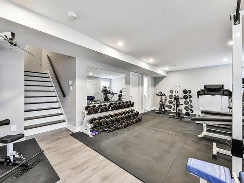 Exercise room - 536 Ch. St-Germain, Prévost, QC - Indoor Photo Showing Gym Room