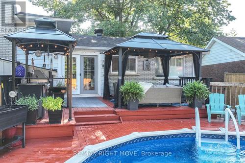 628 Broadview Avenue, Orillia, ON - Outdoor With Above Ground Pool With Deck Patio Veranda