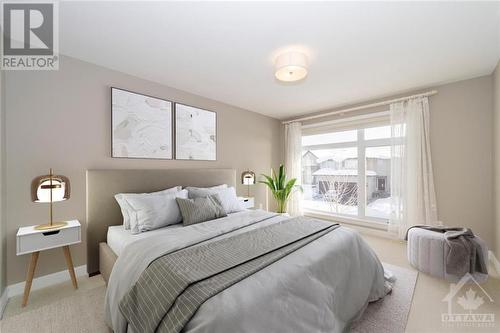Virtually staged bedroom - 268 Huntsville Drive, Ottawa, ON - Indoor Photo Showing Bedroom