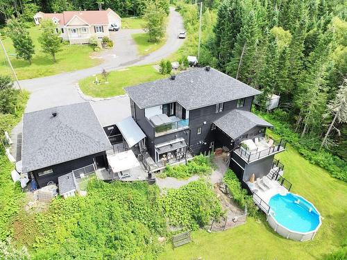 Overall view - 6  - 6A Rue Des Ruisseaux, Saint-Gabriel-De-Valcartier, QC - Outdoor With Above Ground Pool With View