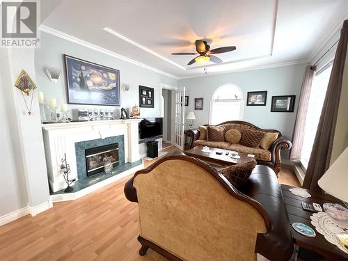 48 Wireless Road, Botwood, NL - Indoor Photo Showing Living Room With Fireplace