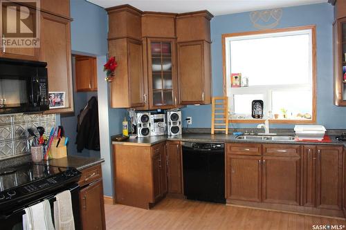 304 3Rd Avenue, Eston, SK - Indoor Photo Showing Kitchen With Double Sink