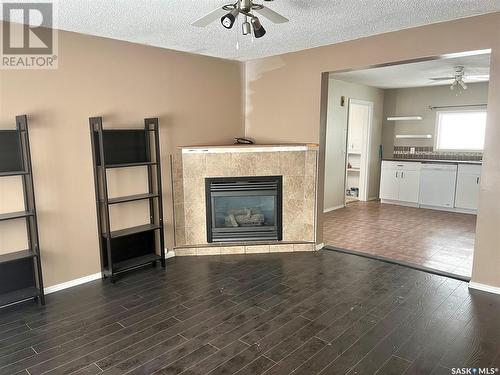 652 Mccallum Avenue, Birch Hills, SK - Indoor Photo Showing Living Room With Fireplace