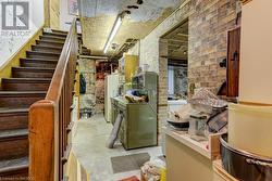 One of two basement stairways - 