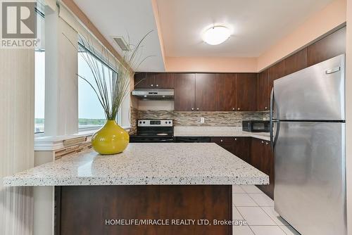 709 - 215 Queen Street E, Brampton, ON - Indoor Photo Showing Kitchen With Upgraded Kitchen