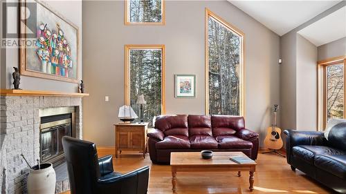 70 Valley Ranch Road, Irishtown, NB - Indoor Photo Showing Living Room With Fireplace