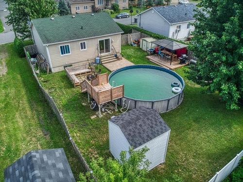 Aerial photo - 320 Rue Cécile, Notre-Dame-Du-Bon-Conseil - Village, QC - Outdoor With Above Ground Pool With Backyard With Exterior