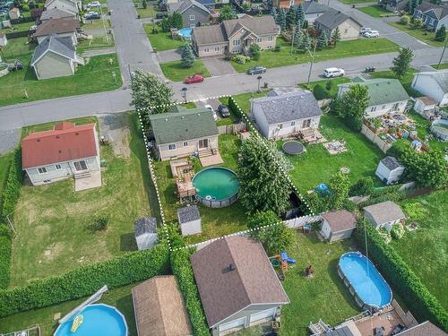 Aerial photo - 320 Rue Cécile, Notre-Dame-Du-Bon-Conseil - Village, QC - Outdoor With Above Ground Pool With View