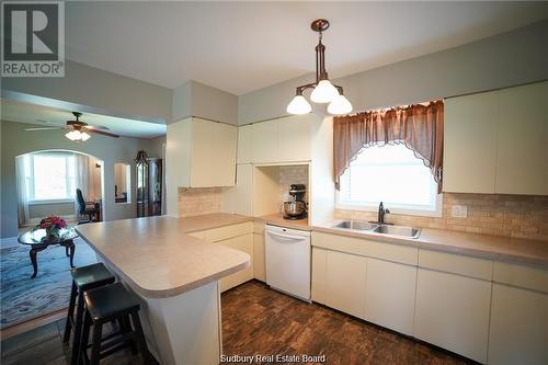 802 Piquette Road, Verner, ON - Indoor Photo Showing Kitchen With Double Sink