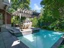Pool - 123 Av. Wolseley N., Montréal-Ouest, QC  - Outdoor With In Ground Pool With Deck Patio Veranda With Backyard 
