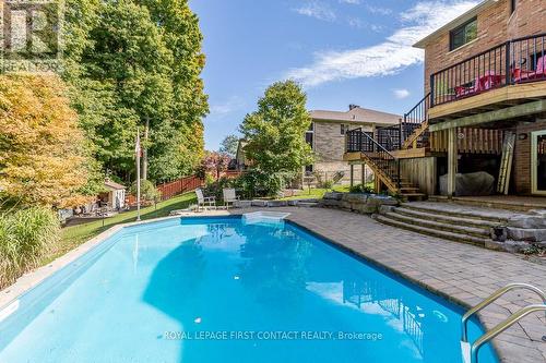 32 Nicklaus Dr, Barrie, ON - Outdoor With In Ground Pool With Backyard