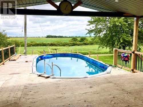 14468 Talbot Line Trail, Chatham-Kent, ON - Outdoor With Above Ground Pool With Backyard