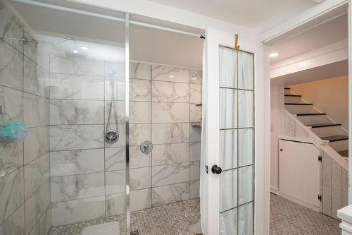 updated shower in basement - 252 Walter Avenue N, Hamilton, ON - Indoor Photo Showing Bathroom