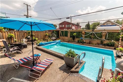 252 Walter Avenue N, Hamilton, ON - Outdoor With In Ground Pool With Backyard