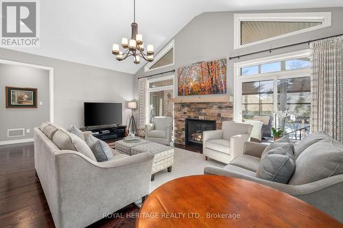 19 Marina Dr, Kawartha Lakes, ON - Indoor Photo Showing Living Room With Fireplace