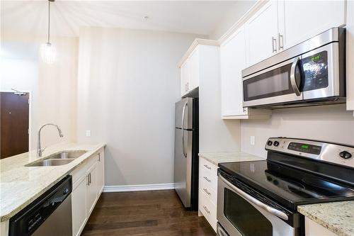 50 Murray Street W|Unit #103, Hamilton, ON - Indoor Photo Showing Kitchen With Stainless Steel Kitchen With Double Sink With Upgraded Kitchen