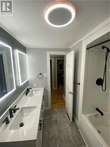 Wow! Double sink, heated mirrors with adjustable built in lighting. Bath#2 second floor - 6 Monaco Crescent, Cornwall, ON - Indoor Photo Showing Bathroom