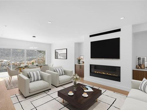 122 Bray Rd, Nanaimo, BC - Indoor Photo Showing Living Room With Fireplace